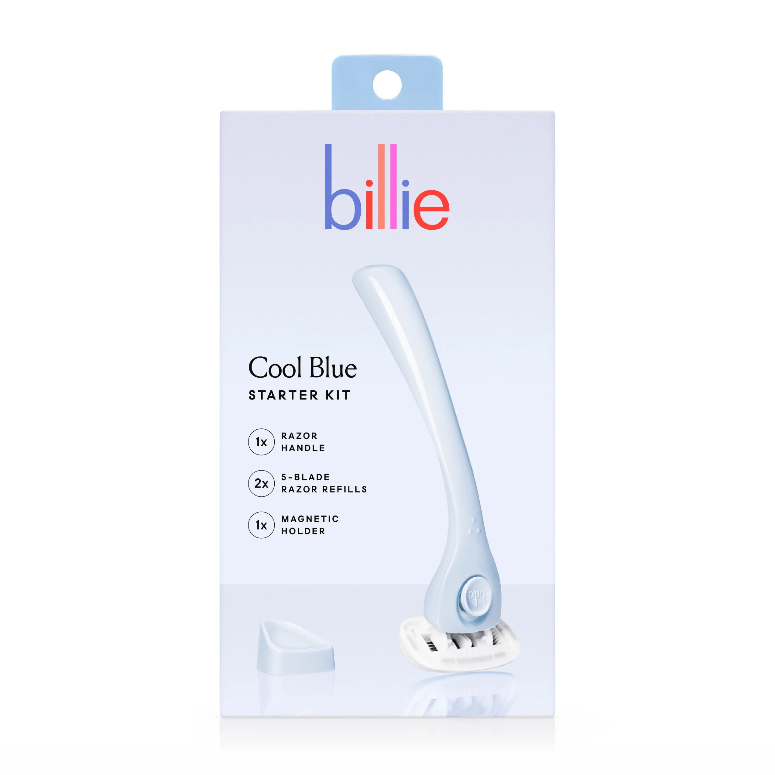 Billie Women’s Razor Kit - 1 Handle + 2 Blade Refills + Magnetic Holder - Cool Blue - Walmart.c... | Walmart (US)