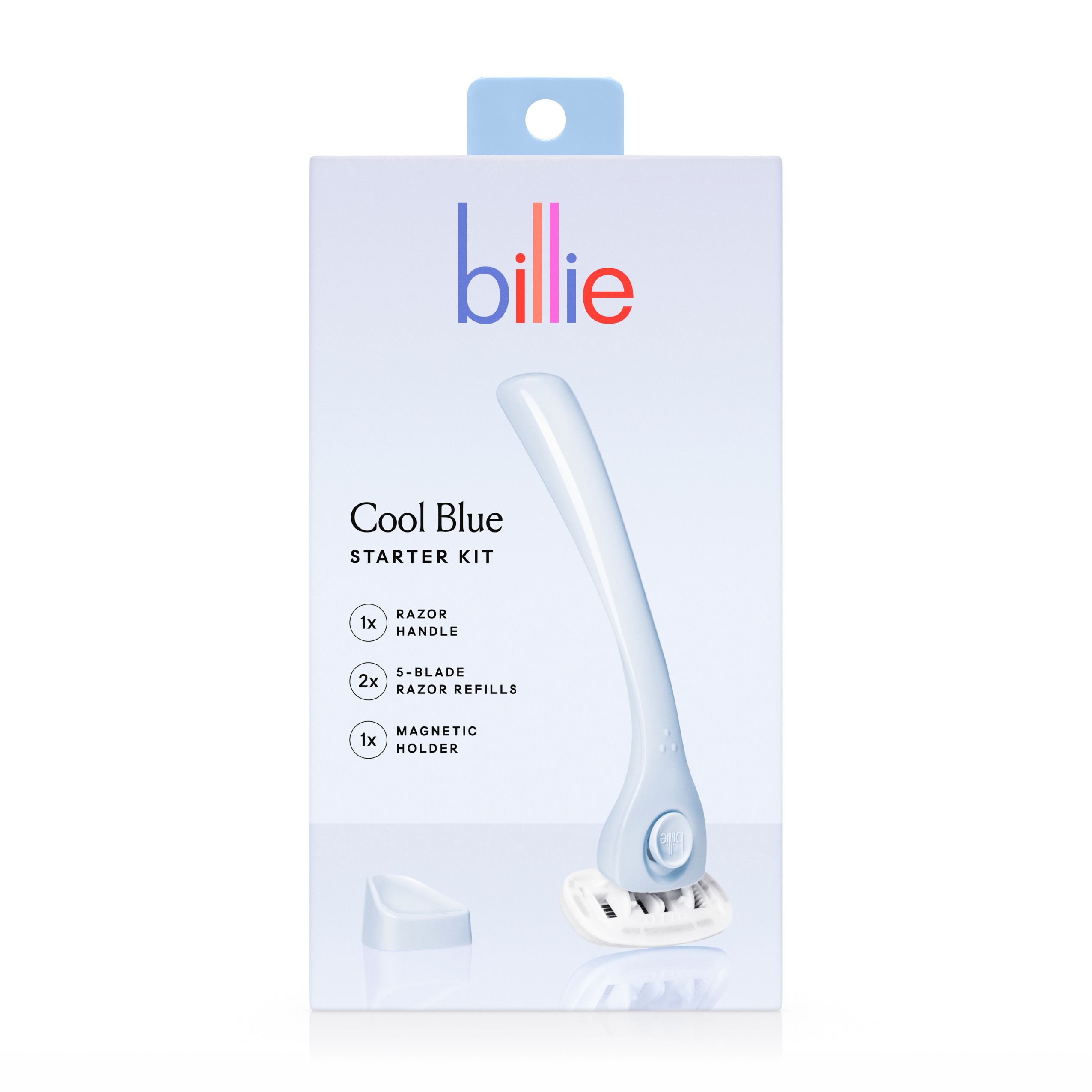 Billie Women’s Razor Kit - 1 Handle + 2 Blade Refills + Magnetic Holder - Cool Blue - Walmart.c... | Walmart (US)