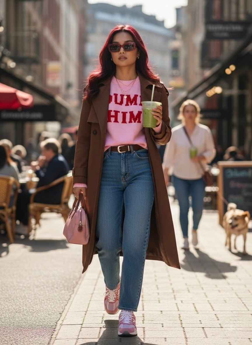 Some days call for a little pink, a little denim, and a matcha in hand ☕💗
This is one of those easy outfits I throw on when I want to feel put together but still comfy. The jeans are that perfect relaxed fit, the sweatshirt adds just enough softness, and these sneakers are made for walking around all day without thinking about it.

I’m wearing a size small in the top + bottoms and size 8 in shoes for reference.
Everything is linked here if you want to recreate the look 🤍

Perfect for coffee runs, city errands, or those “I’ll just be out for a bit” days that turn into hours.

👉 Shop the outfit details below


#LTKSeasonal #LTKValentine #LTKootd