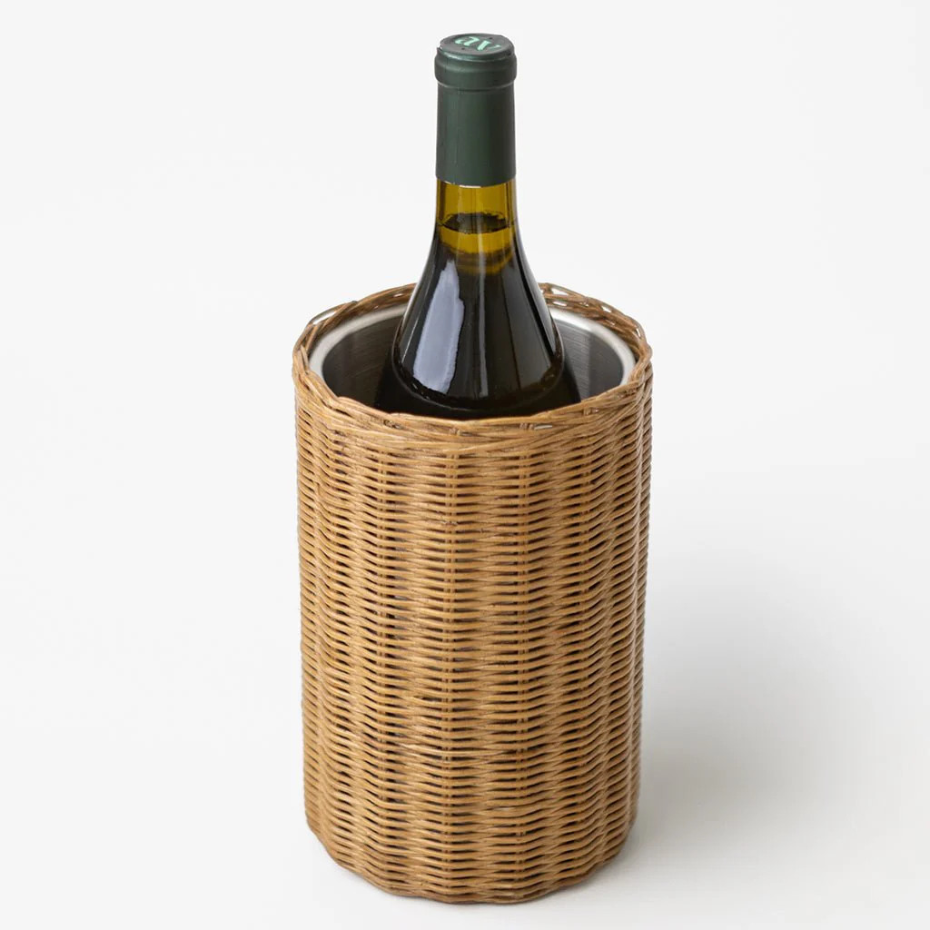 Woven Rattan Wine Cooler | Pomegranate