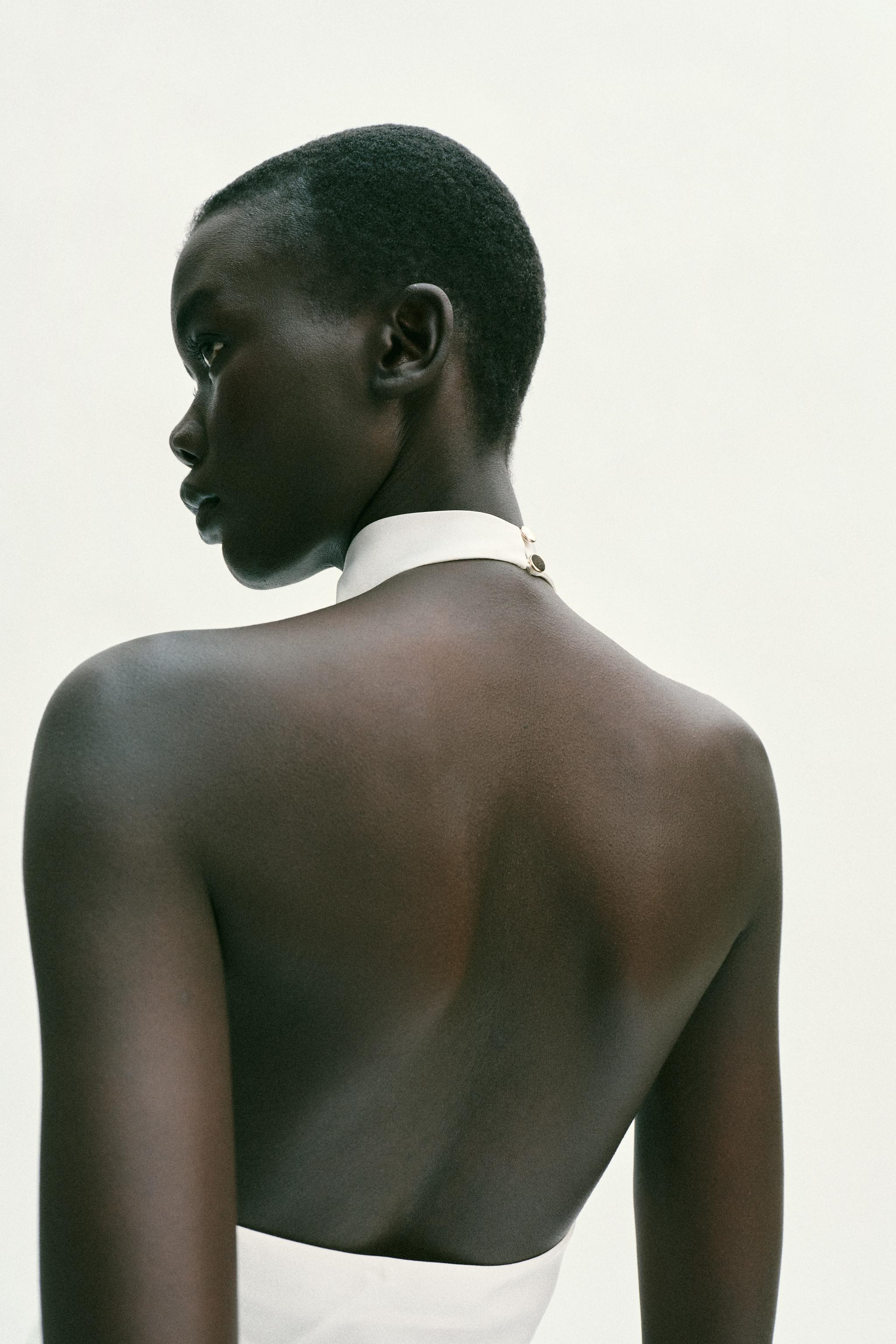 RUSTIC BEADED HALTER TOP | Zara US