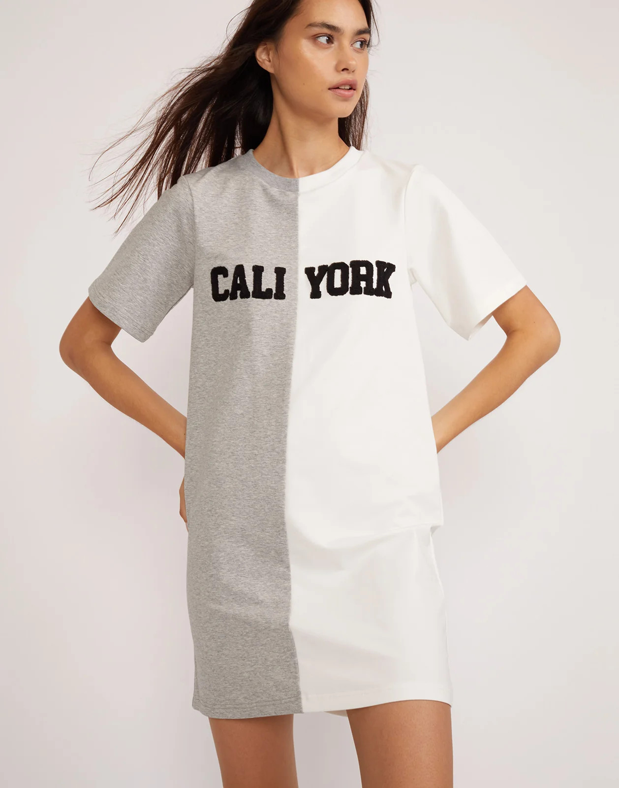 Embroidered CaliYork T-Shirt Dress | Cynthia Rowley