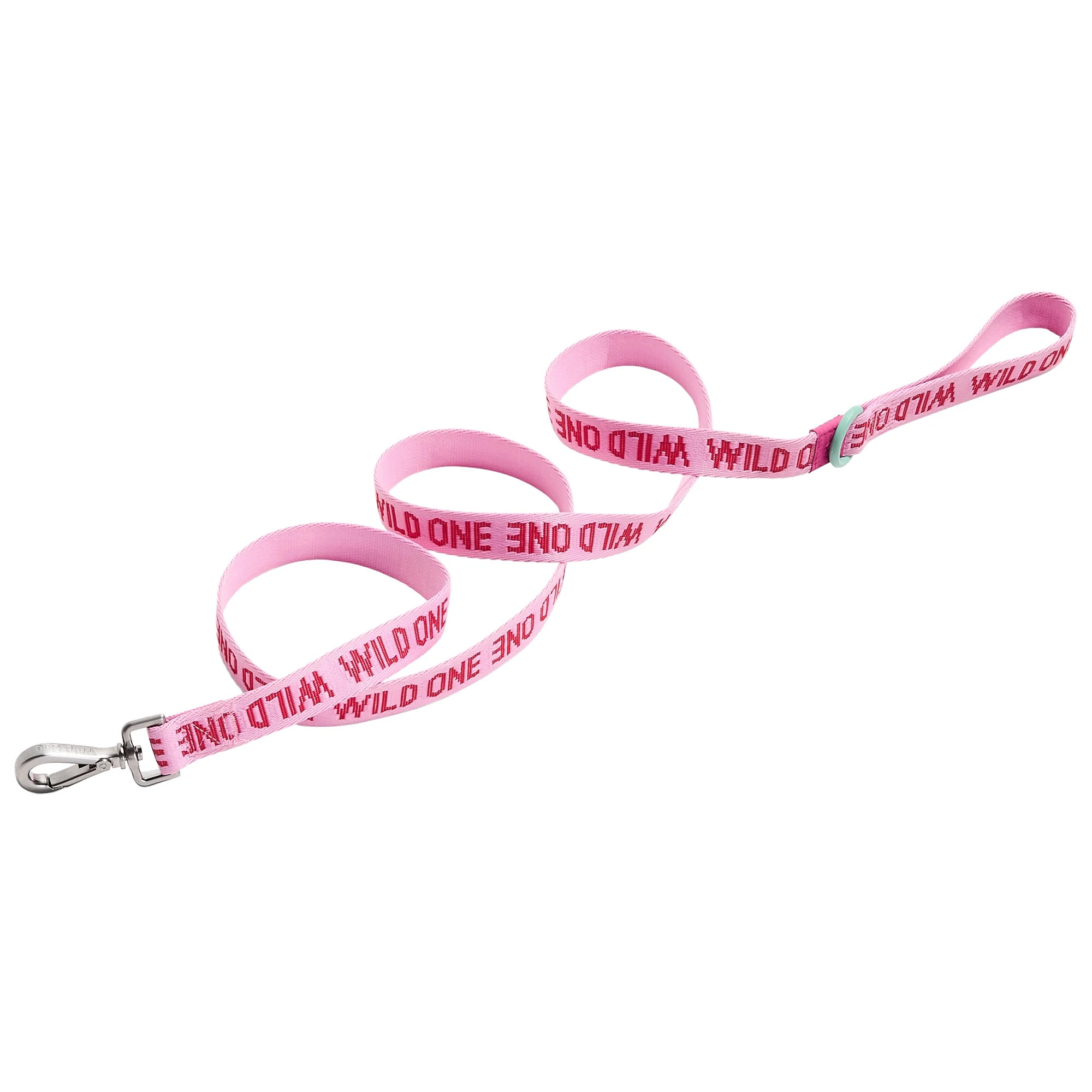 Wild One 6ft Heavy Duty Lightweight Nylon Dog Leash, Bubblegum Pink Colorblock | Walmart (US)