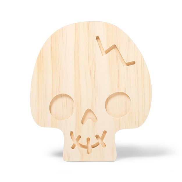 Freestanding Halloween Wood Skull - Mondo Llama™ | Target