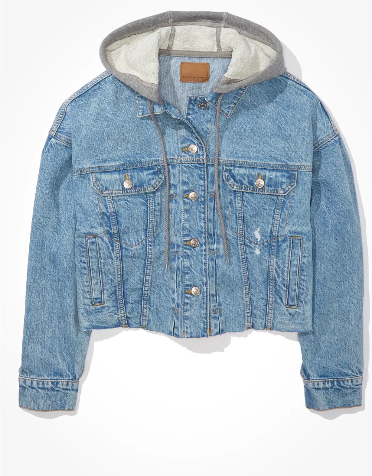 AE Tomgirl Hooded Denim Jacket | American Eagle Outfitters (US & CA)
