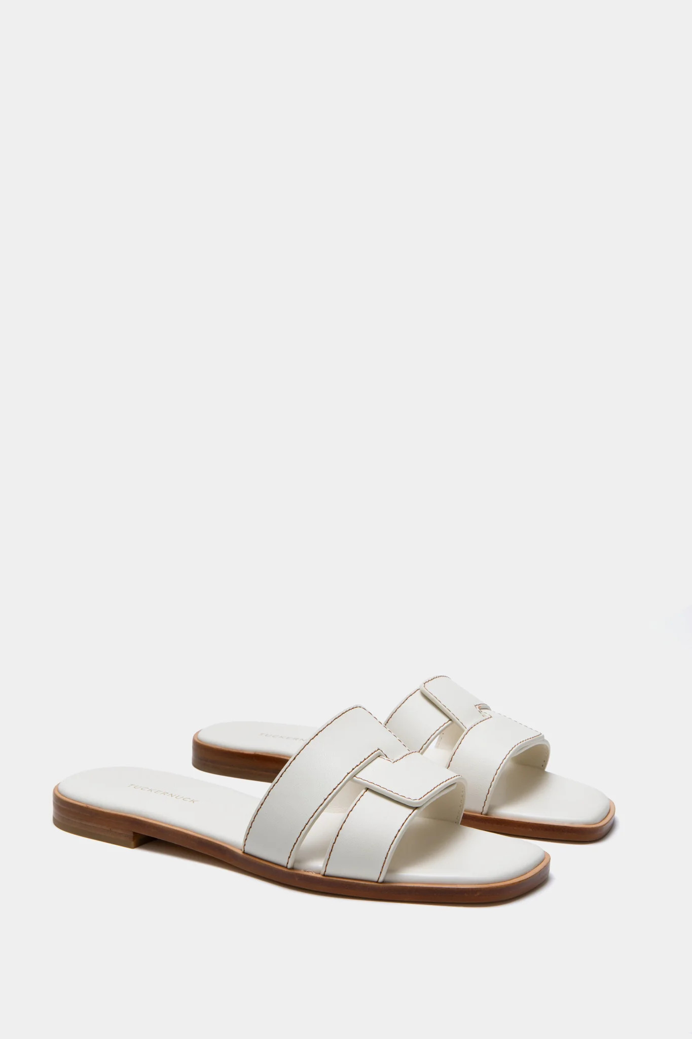 White Leather Muse Sandals | Tuckernuck (US)