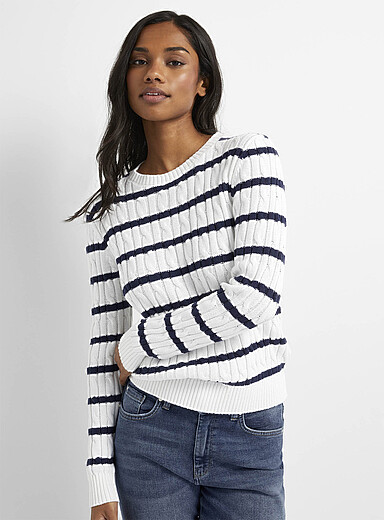 Reprocessed cotton cables sweater | Simons
