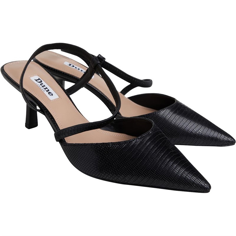 Dune Womens London Columbia Asymmetric Court Shoes Black | M and M Direct (UK)