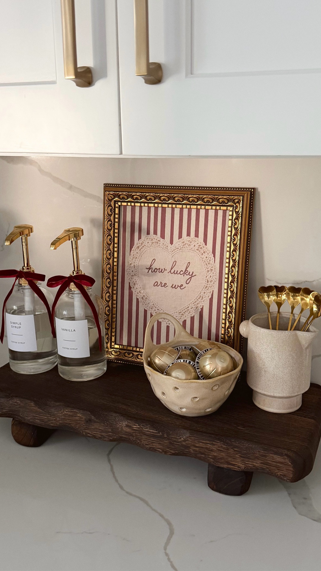 A little Valentine moment for the coffee bar ♥️☕️ 

#valentines #valentinescoffeebar #coffeebar #vday #kitchenriser #coffee #artprint #etsy #heartspoons #syrupdispenser #hearts

#LTKHome #LTKSeasonal #LTKFindsUnder50