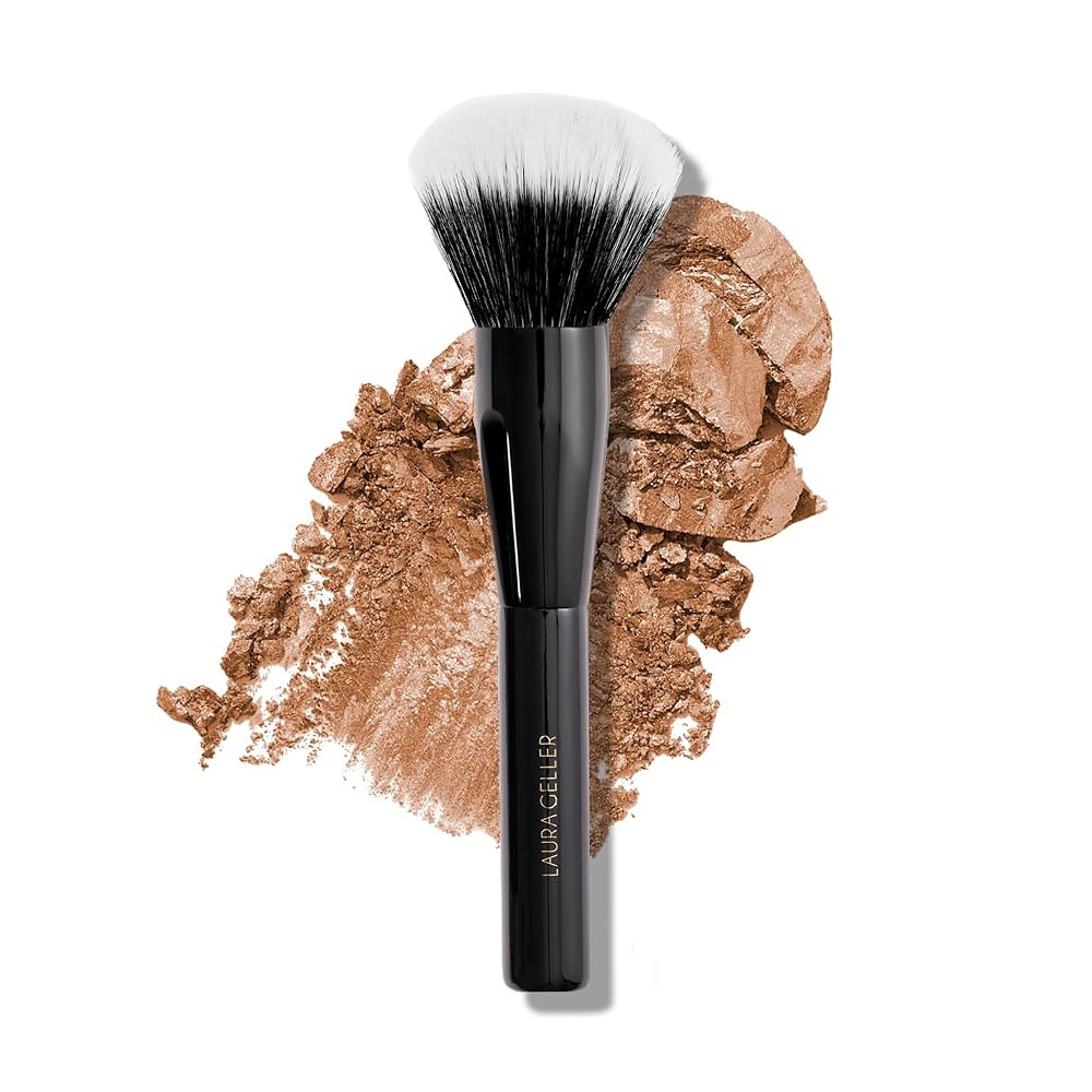 LAURA GELLER Full Face Powder Makeup Brush with Wooden Handle in Midnight Black – Foundation, S... | Amazon (US)