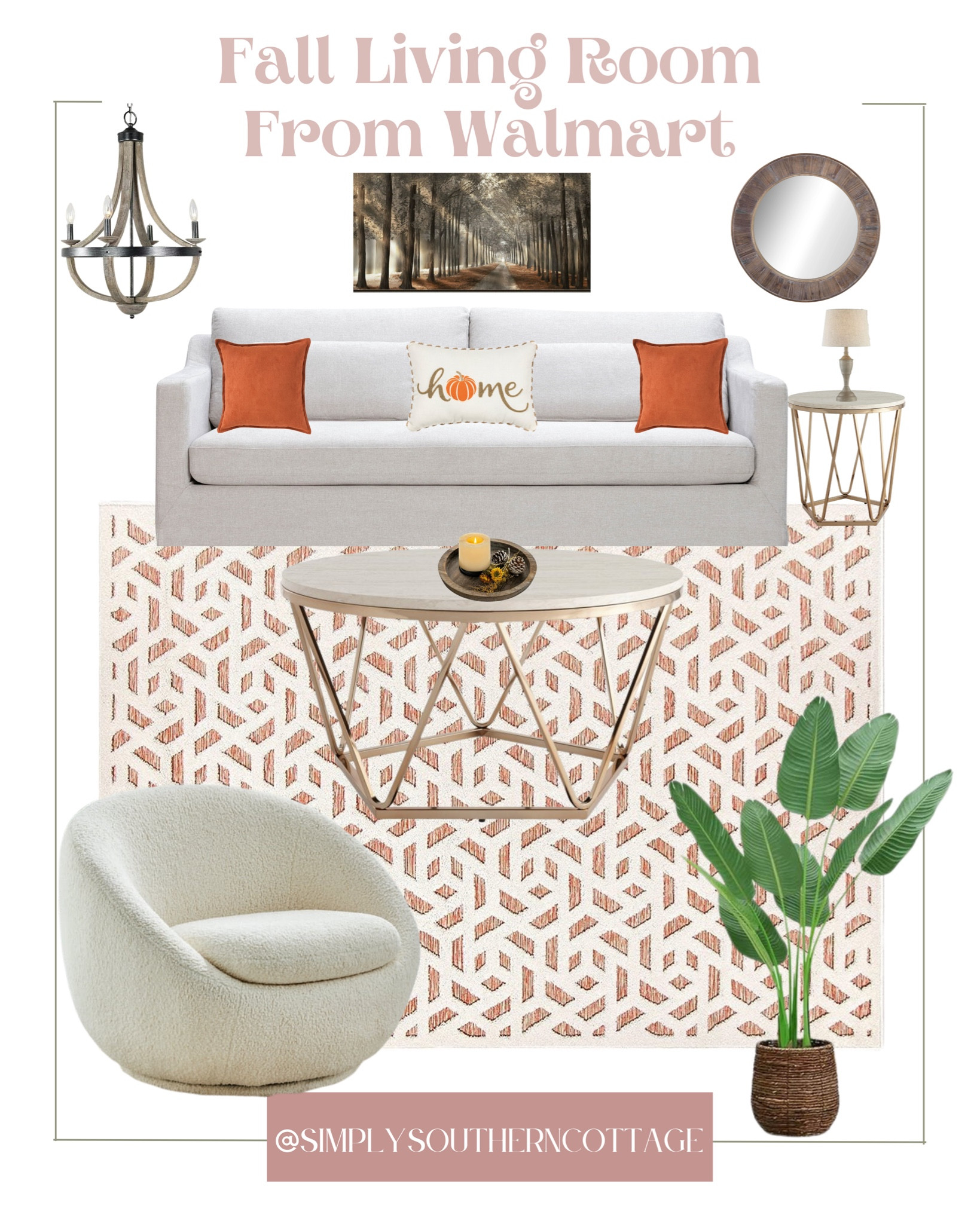 Fall Living Room - Fall Living Room from Walmart - Fall Home Decor - Simply Southern Cottage Rug Collection 

#LTKstyletip #LTKFind #LTKhome