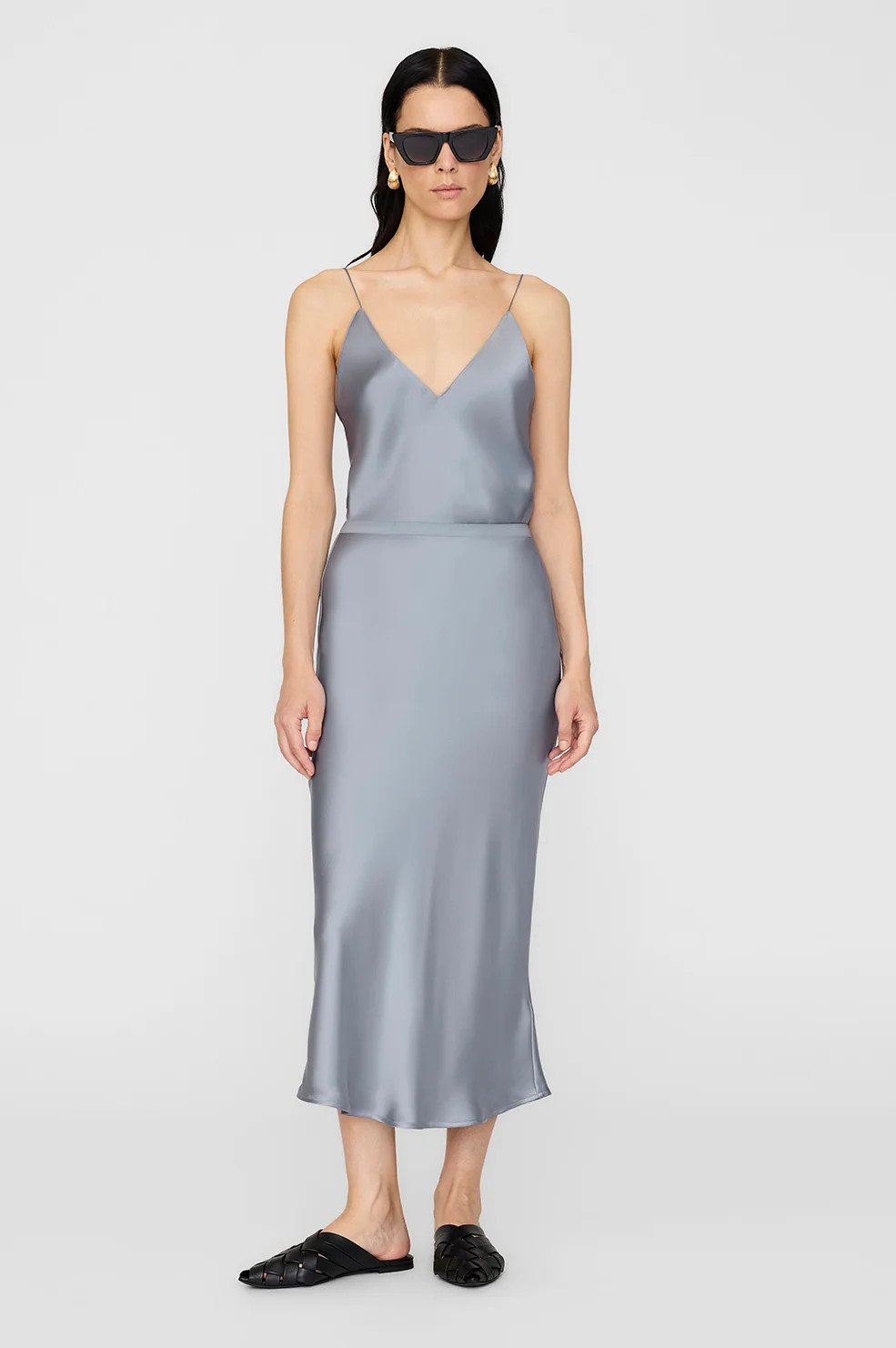Bar Silk Skirt - Pastel Blue | Anine Bing