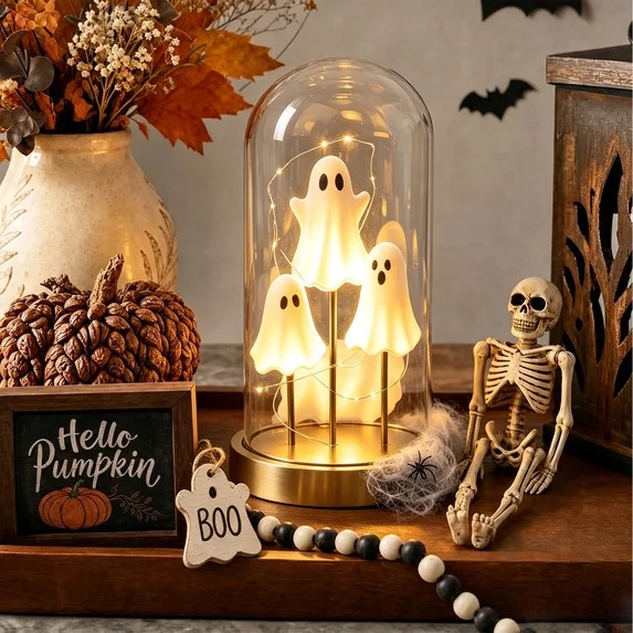Clearance Halloween Decor-Halloween Decorations Indoor-Light up Ghost in Glass Like-Cute Ghost wi... | Walmart (US)