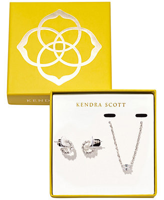 Kendra Scott 2-Piece Cailin Imitation Pearl Necklace and Earrings in 14K Gold-Tone Over Brass Gif... | Macy's
