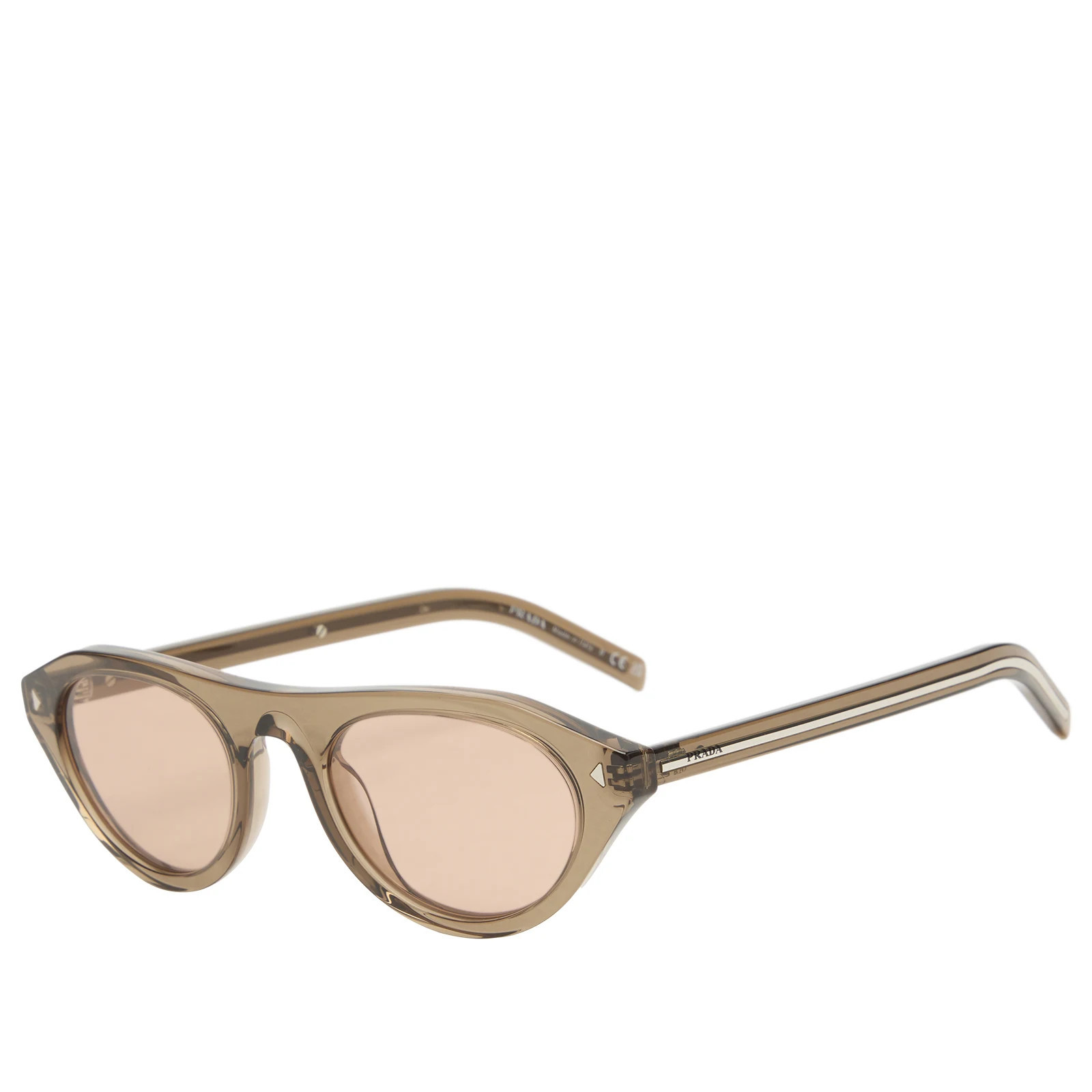 Prada Eyewear B15S Sunglasses in Transparent Clay/Pink | END. Clothing