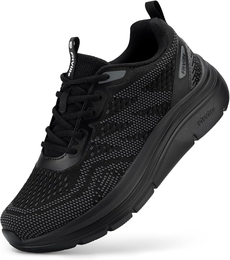 FitVille Women's Walking Shoes Wide Width Sneakers Wide Shoes for Women Foot Pain Relief - Cloud ... | Amazon (US)