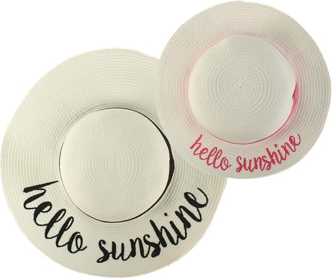C.C Womens Mommy and Me Girls Sayings Summer Beach Pool Floppy Dress Sun Hat | Amazon (US)