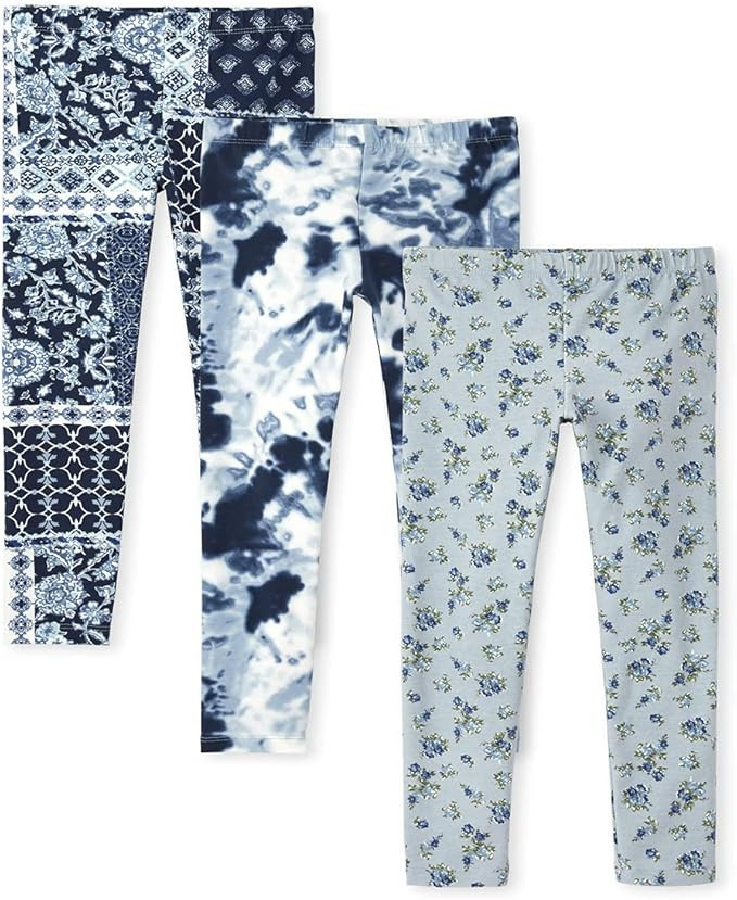 The Children's Place Girls' Print Knit Leggings 2-Pack | Amazon (US)