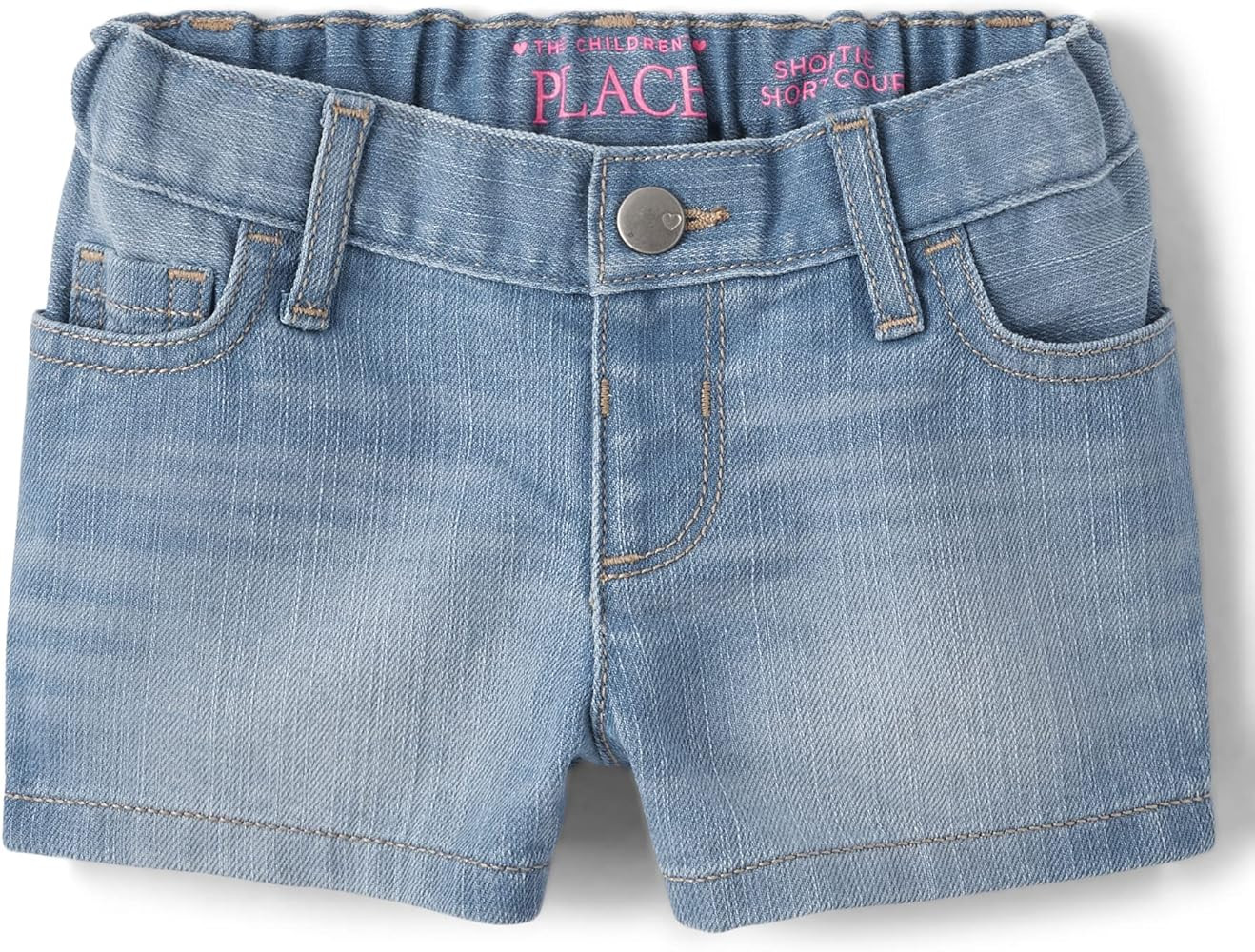 The Children's Place Baby Girls Jean Shortie Shorts | Amazon (US)