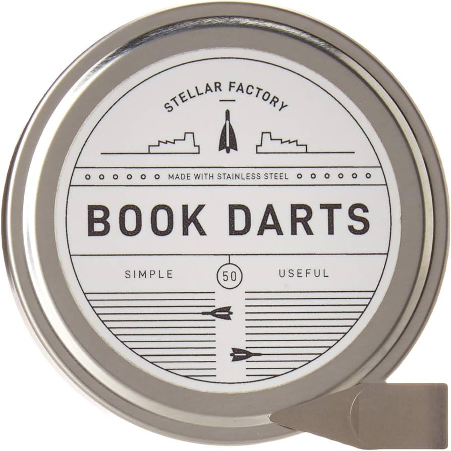 Stellar Factory Book Darts: Thin Stainless Steel Mini Bookmarks - 50 Count | Amazon (US)