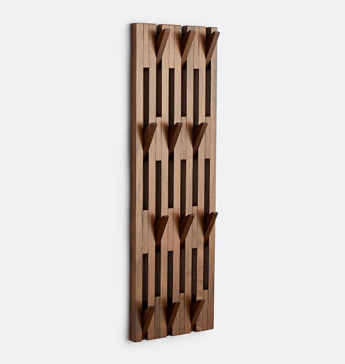 Tall Eaton Walnut Hook Rack | Rejuvenation