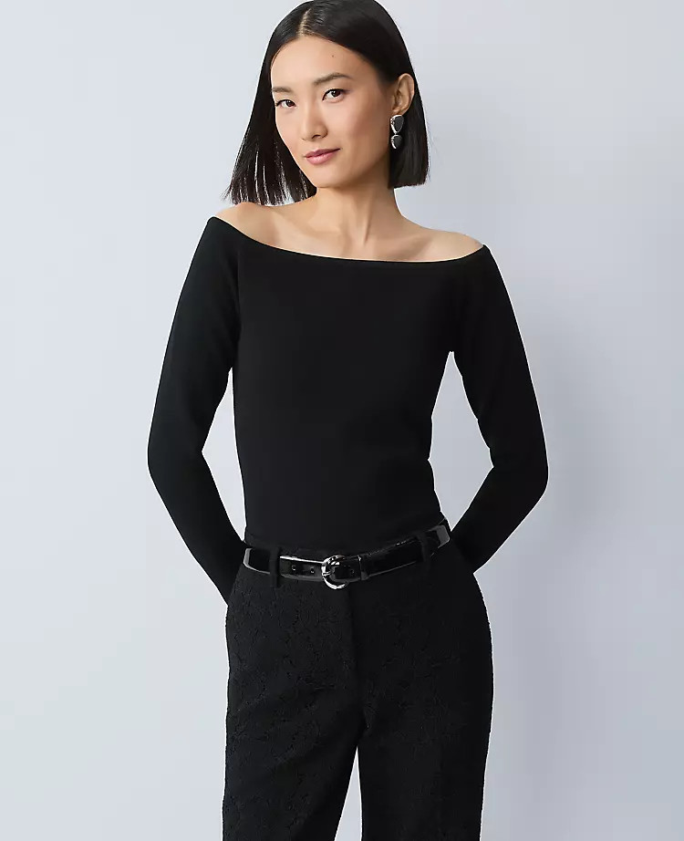 Off-The-Shoulder Sweater | Ann Taylor