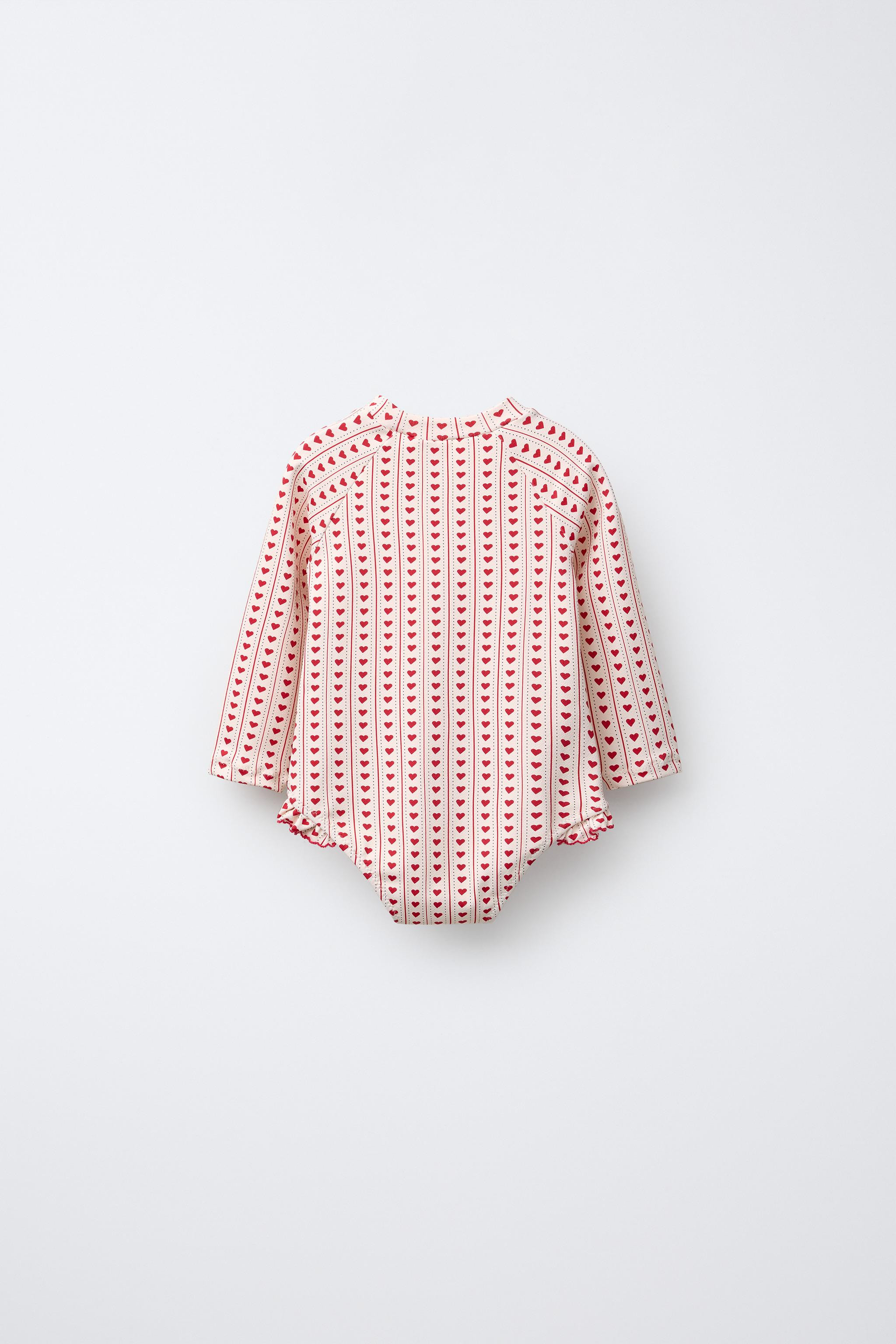 1-6 YEARS/ HEART PRINT SWIMSUIT | Zara US