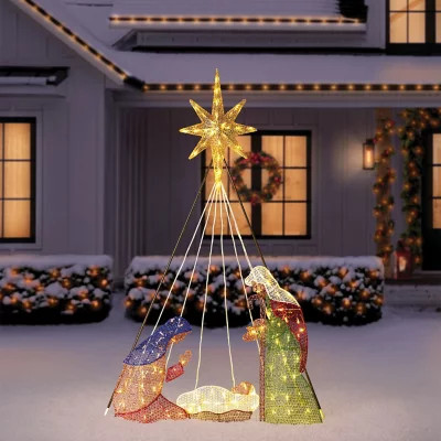 Member's Mark 6' Pre-Lit Nativity Scene with Chasing Light | Sam's Club