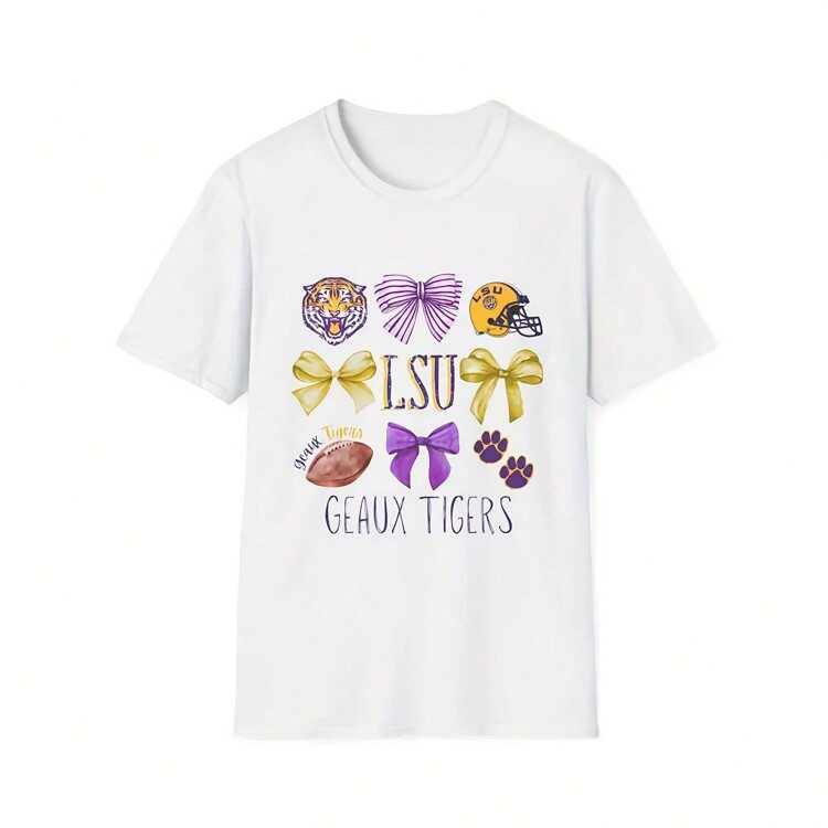 Geaux Tigers T-, Uni Softstyle   Game Day, College Rel, Taiating, Sports Fanatic Gift, Purple & G... | SHEIN