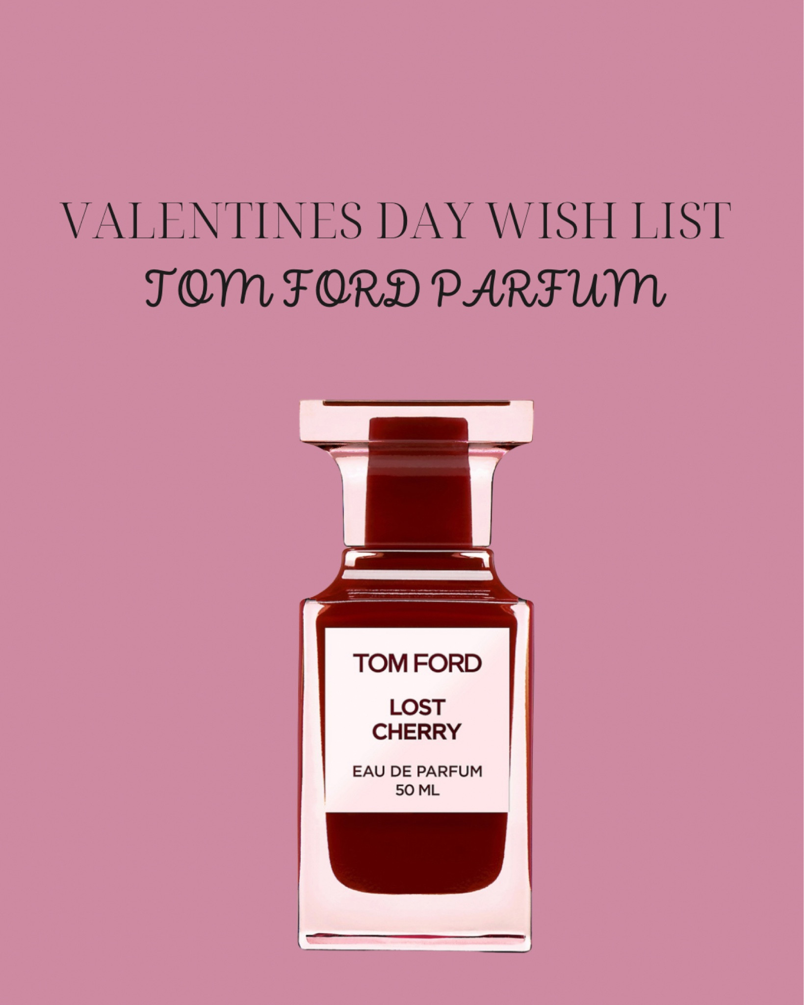 Let me take the guesswork out of what to ask for/give for Vday!

Lost Cherry is a sophisticated scent. The cherry scent is not overpowering at all. There are also hints of vanilla and amber. 

#valentinesday 
#valentinesdaygift
#valentinesgiftsforhim
#valentinesgiftsforher

#LTKGiftGuide #LTKmens #LTKbeauty