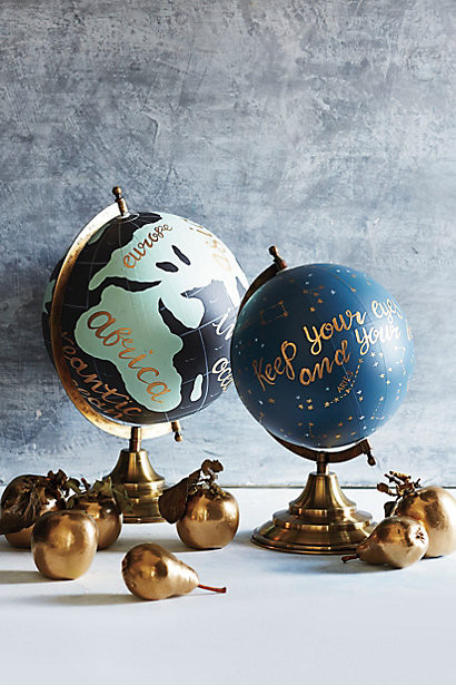 Handpainted Wanderlust Globe | Anthropologie (US)