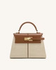 Elise Large Top Handle Bag - Brown Canvas | JW PEI US