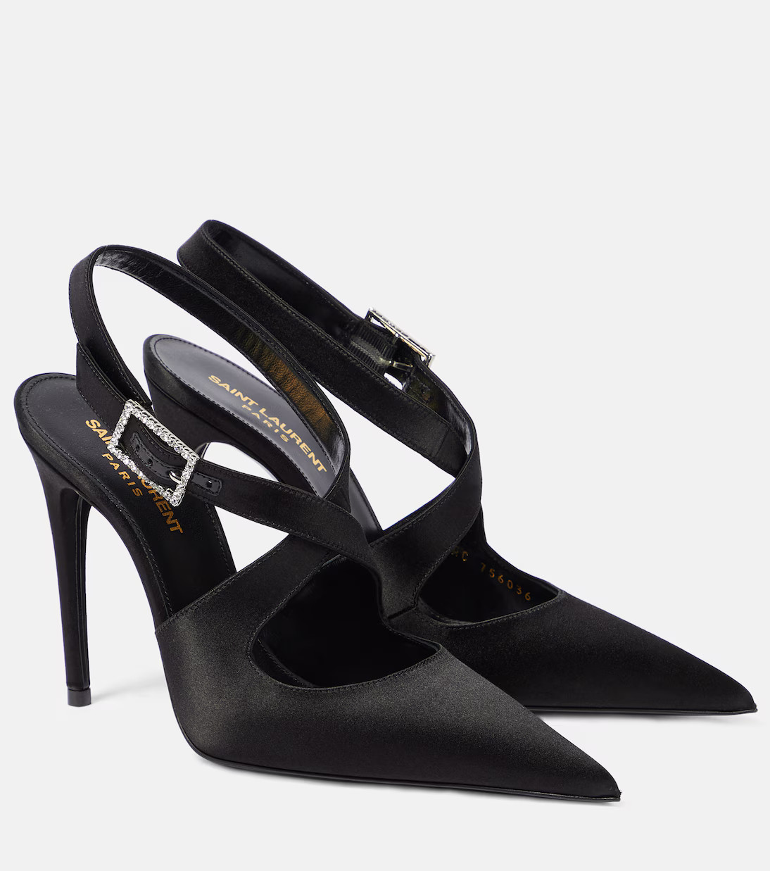 Spontini 110 satin slingback pumps | Mytheresa (US/CA)