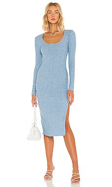 Lovers and Friends Darcy Midi Dress in French Blue from Revolve.com | Revolve Clothing (Global)