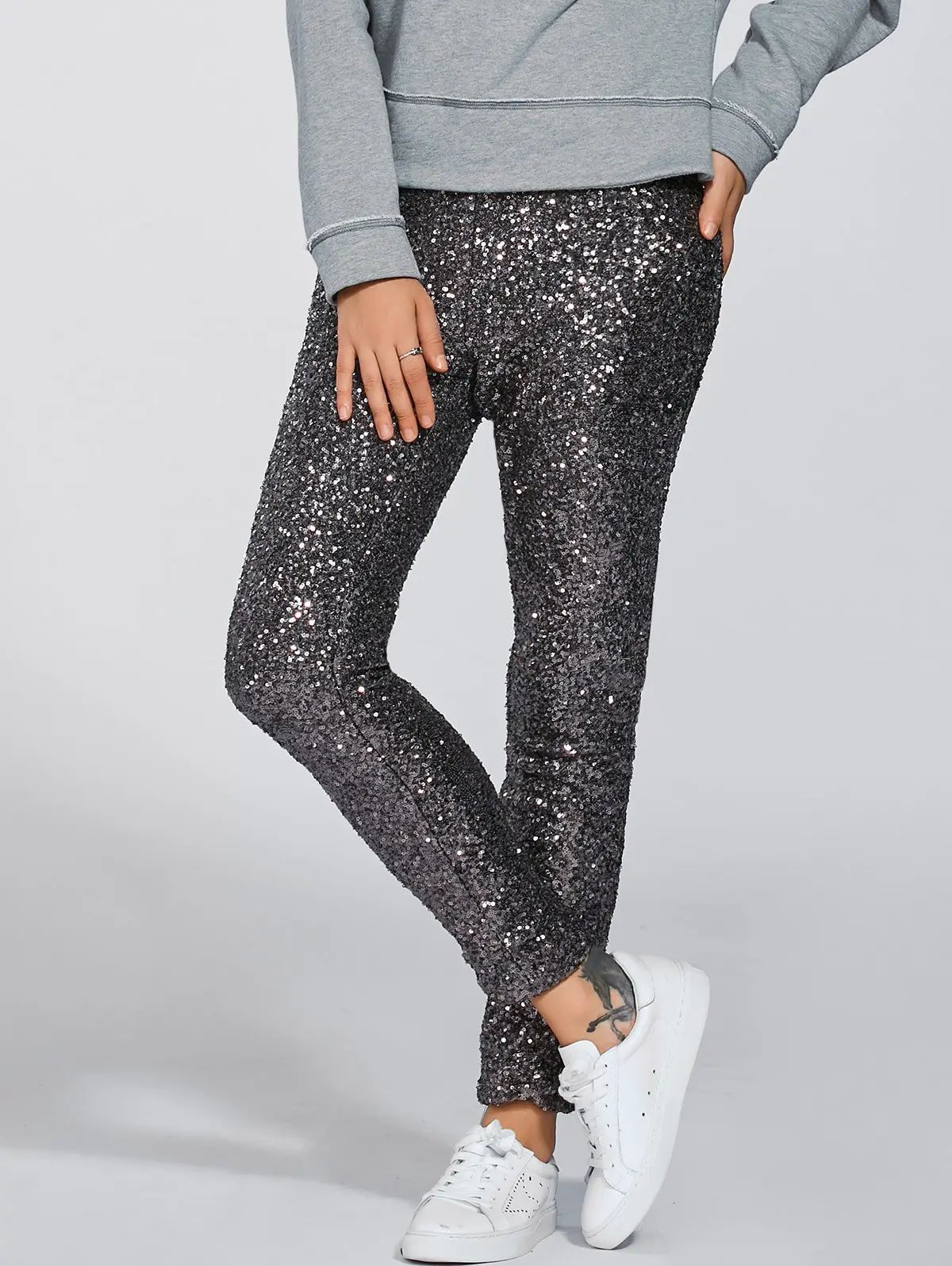 Shiny Sequins Pants | Rosegal US