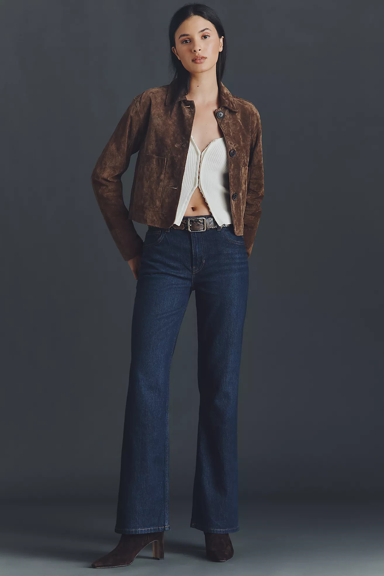 Reformation Sharon Stretch Mid-Rise Bootcut Jeans | Anthropologie (US)