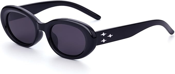 Polarized Oval Cat Eye Sunglasses for Women, 90s Narrow Sunglasses Shades Womens Retro Cool Vinta... | Amazon (US)