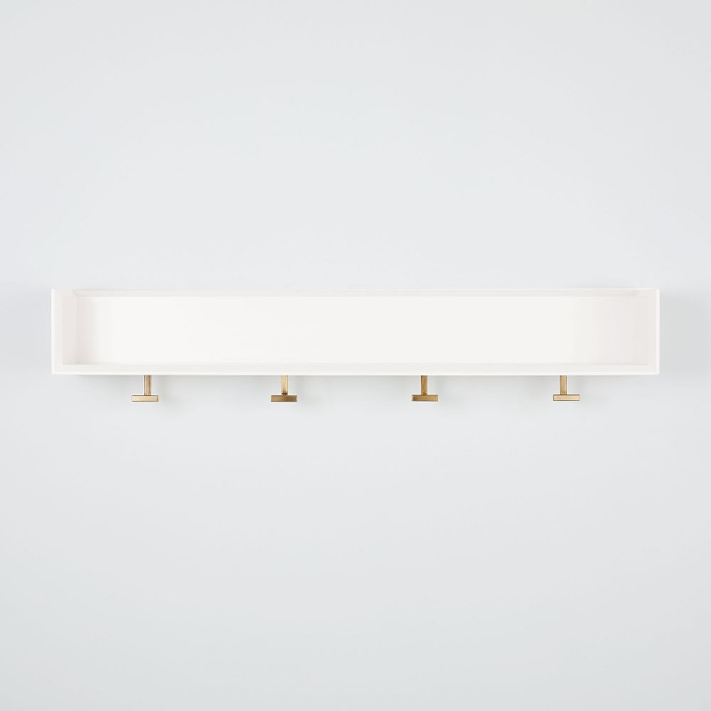 Nolan Wall Shelf with Hooks | West Elm (US)