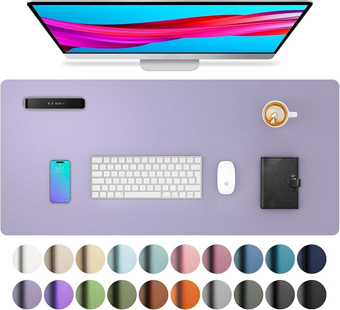 Aothia Leather Desk Pad Protector, Large Mouse Pad, Office Desk Mat, Non-Slip PU Leather Desk Blo... | Amazon (US)