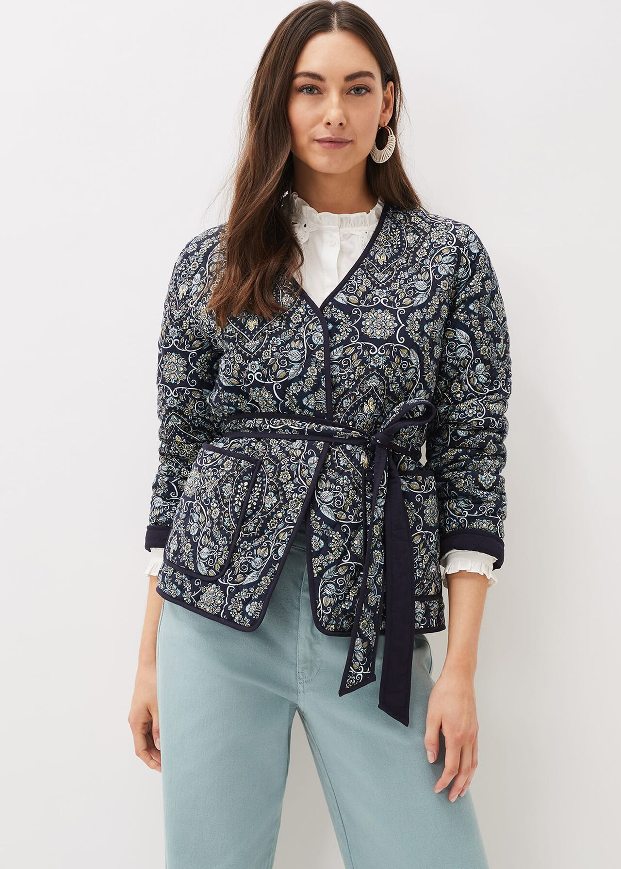 Polly Paisley Reversible Quilted Jacket | Phase Eight (UK)