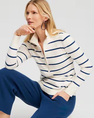 Zenergy® Luxe Cashmere Blend Stripe Sweater | Chico's