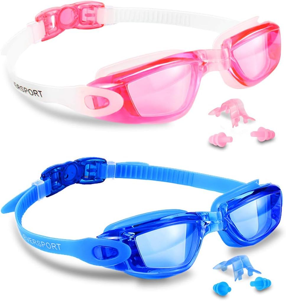 EverSport Swim Goggles Pack of 2 Swimming Goggles Anti Fog for Adult Men Women Youth Kids | Amazon (US)