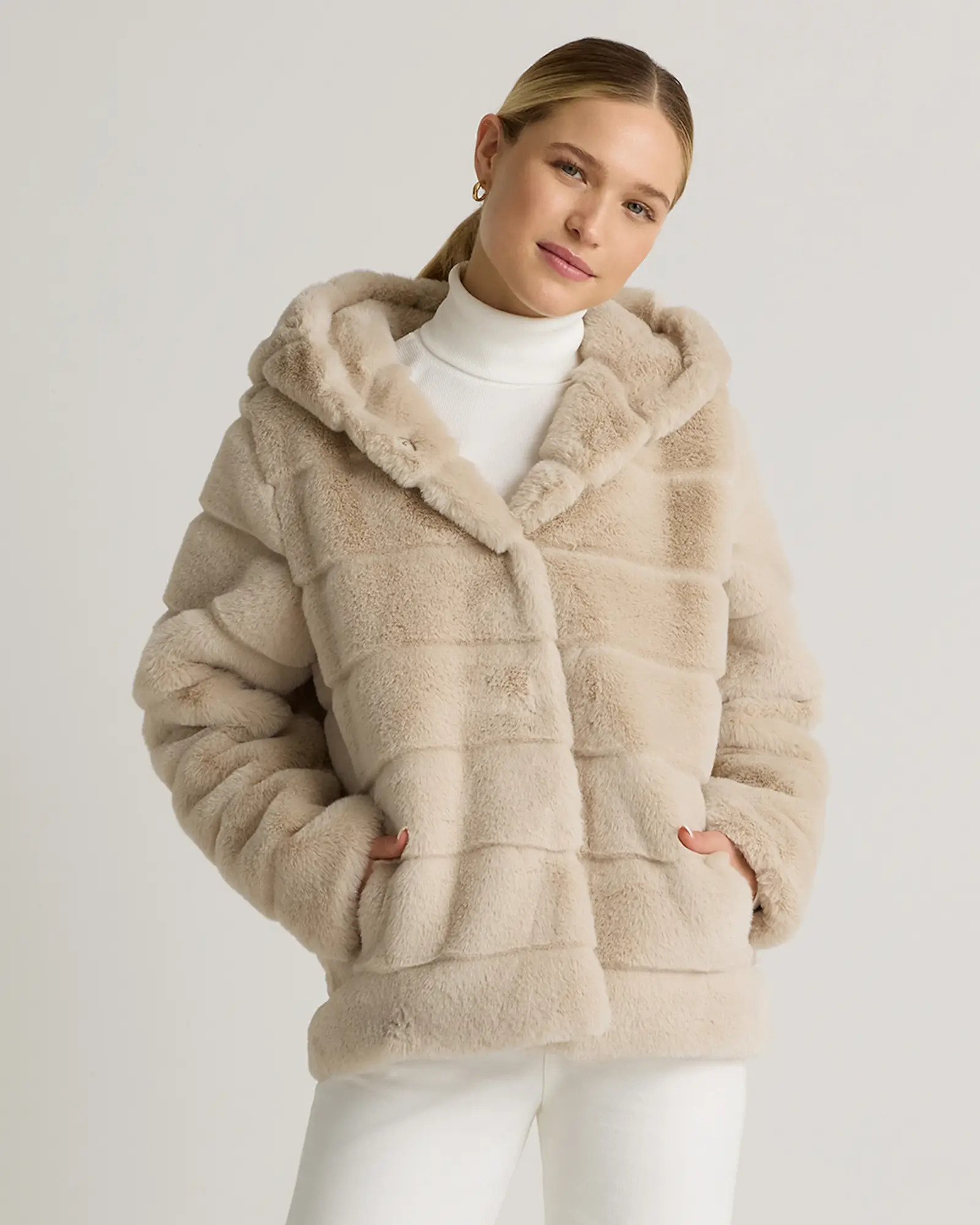 Hooded Faux Fur Jacket | Quince