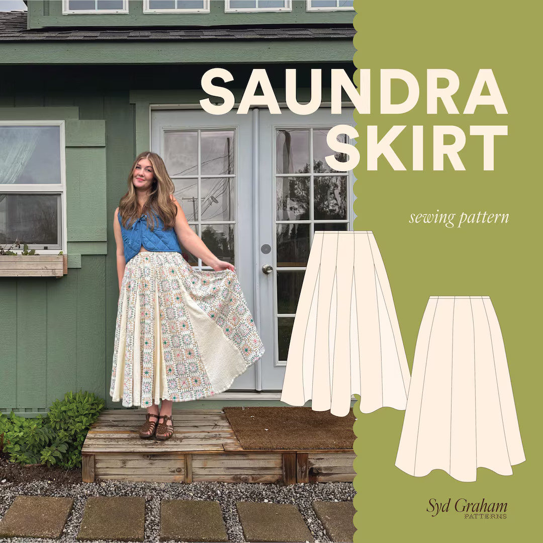 Saundra Skirt PDF Sewing Pattern | Size Inclusive 00-36 | Beginner Friendly | Detailed Video Tuto... | Etsy (US)