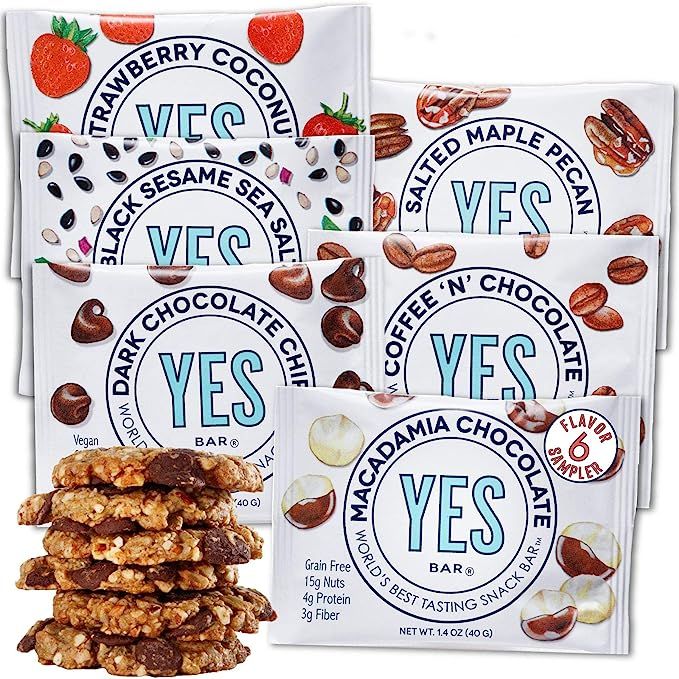 YES Bar – Six Flavor Variety Pack – Plant Based Protein, Decadent Snack Bar – Vegan, Paleo,... | Amazon (US)