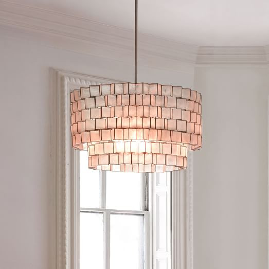 Capiz Zigzag Chandelier | West Elm (US)