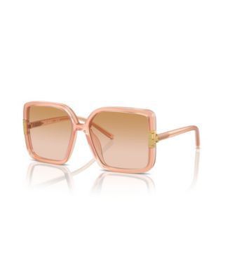 Tory Burch Women's Square Sunglasses TY9075U - Transparent Orange | Macy's