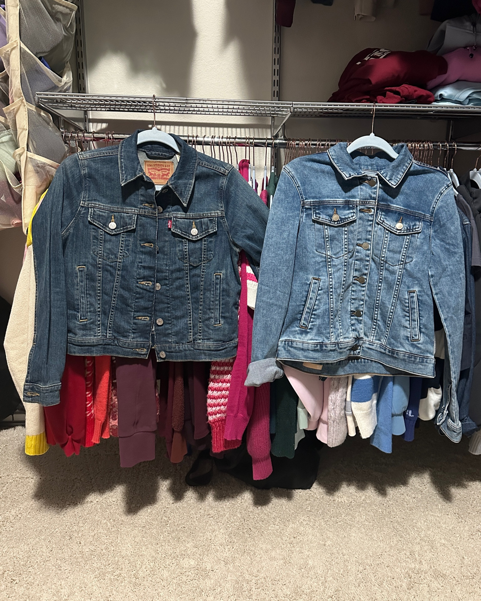 Two almost identical cool-wash jackets. One is just a darker wash. I have the same size in both. The darker wash is $40 cheaper!

#houseofcolour #hoc #houseofcolourpflugerville #houseofcolourusa #coloranalysis #houseofcolouraustin 

Evereve
Levi’s
Denim jacket 
Cool wash denim 
Kut from the Kloth

#LTKFindsUnder100 #LTKStyleTip #LTKWorkwear