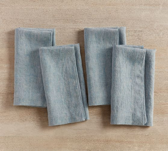 Mason Oversized Linen Napkins - Set of 4 | Pottery Barn (US)