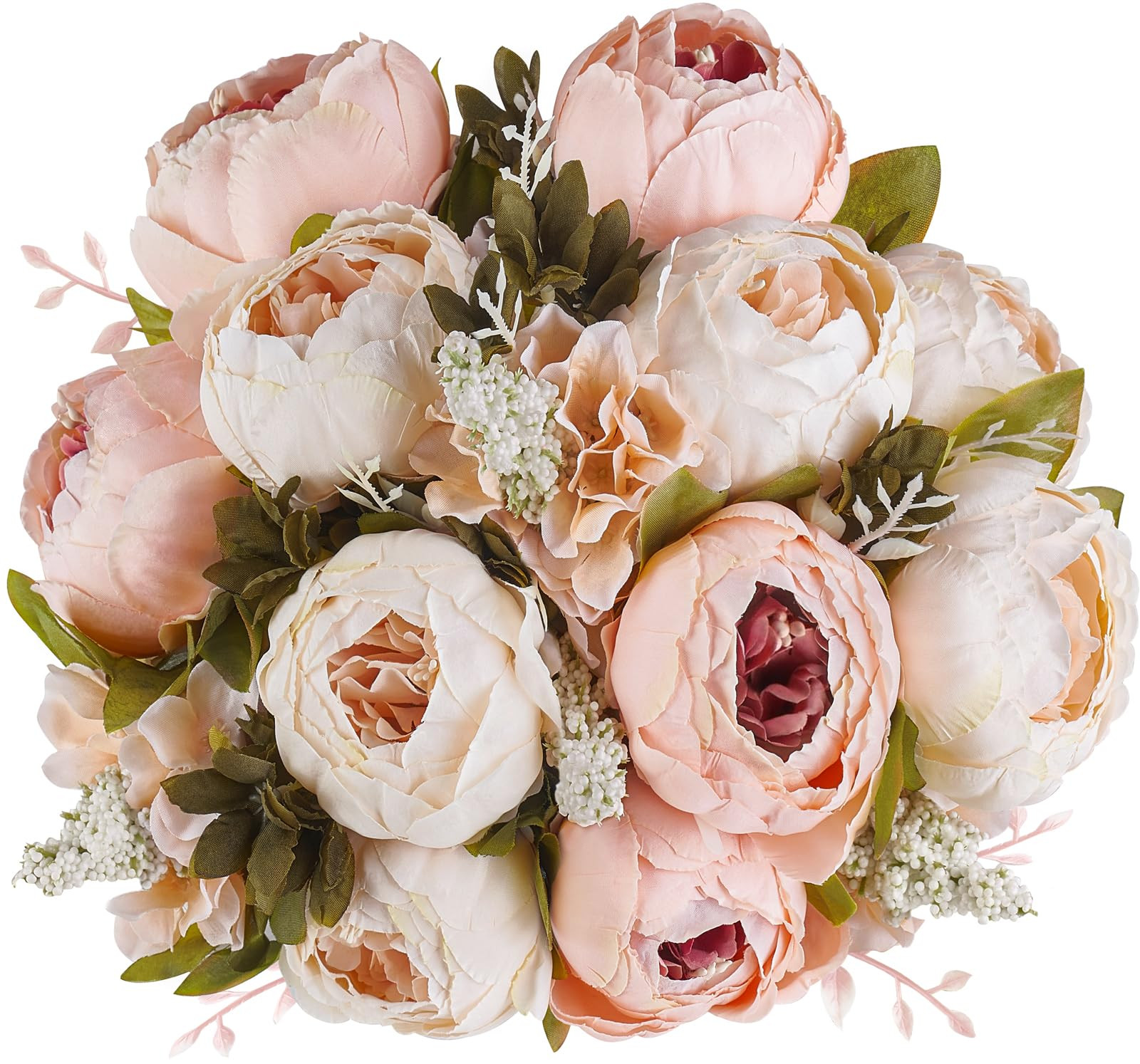 Mkono Peonies Artificial Flowers, 2 Packs 13 Stems Faux Peony Flowers Real Touch Fake Silk Bouque... | Amazon (US)